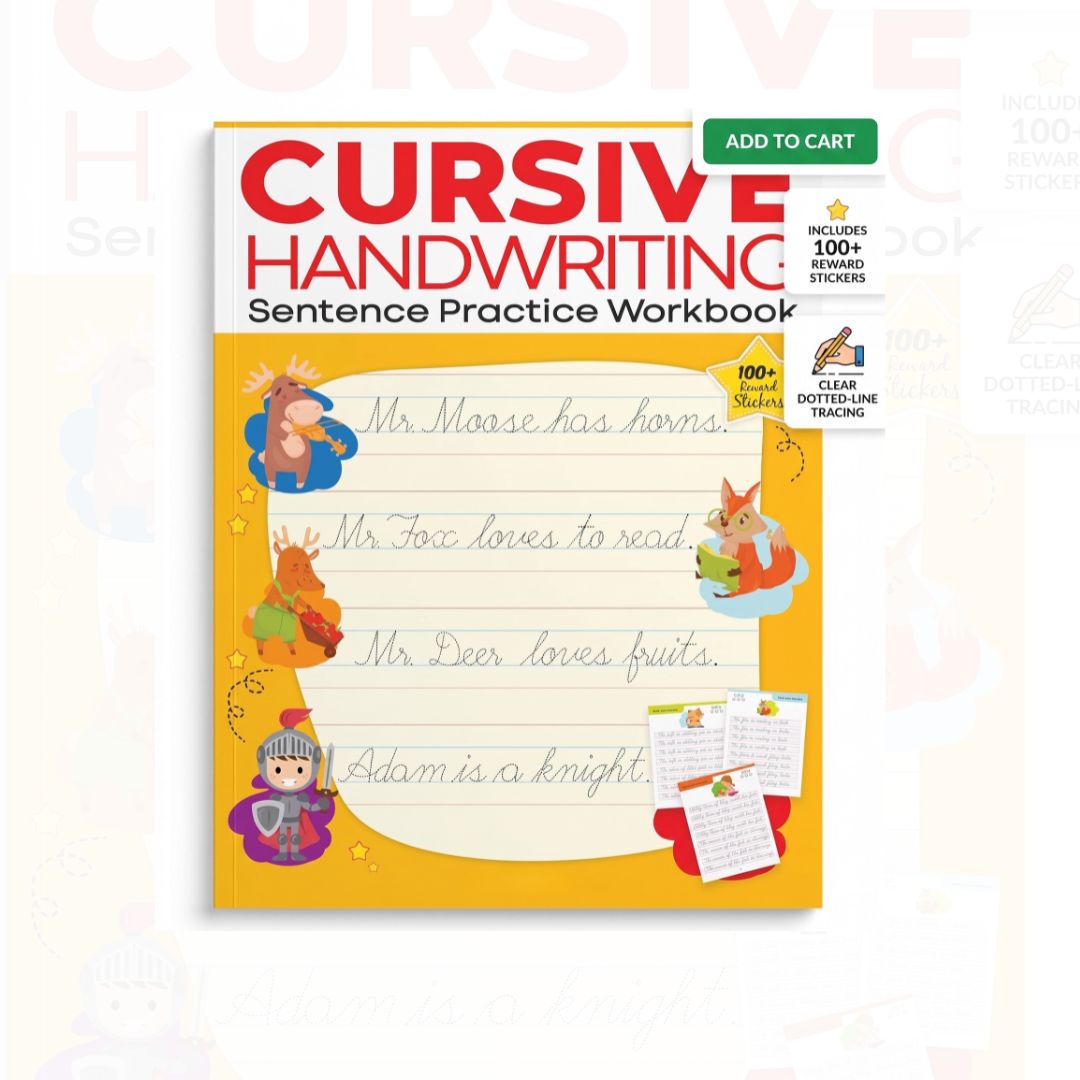 Cursive Handwriting Sentence Practice Workbook